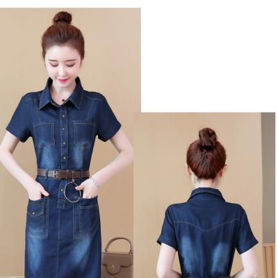 ĐẦM JEAN BODY CỔ SƠ MI PHỐI TÚI - J.88